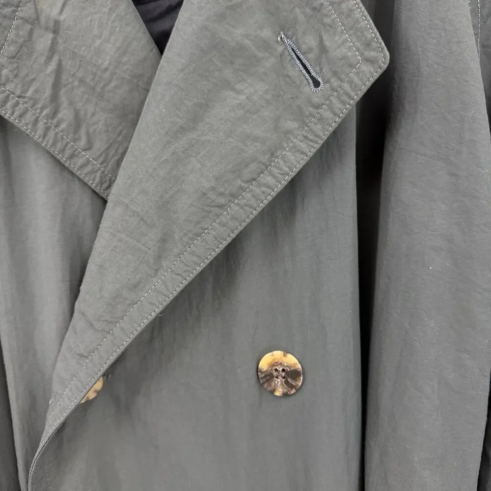 Strathmore Olive Green Wool Lined Trench Coat Men’s 40 Short Med Large